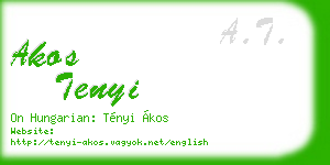 akos tenyi business card